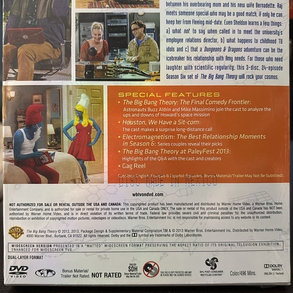NIP Big Bang Theory The Complete Season 6 DVD - Picture 4 of 5